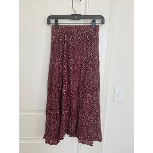 Burgundy Red Dot Skirt